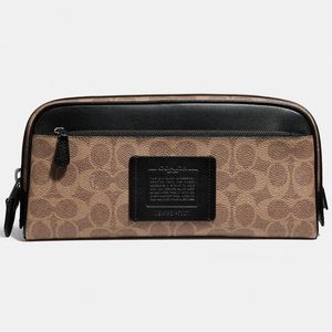NWT Coach double zip toiletry case